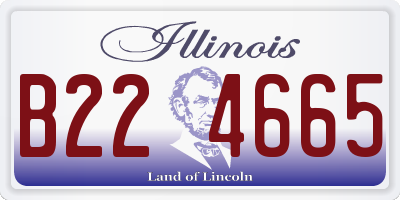 IL license plate B224665