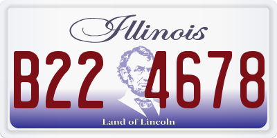 IL license plate B224678