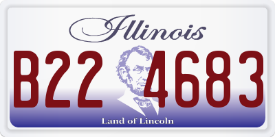 IL license plate B224683