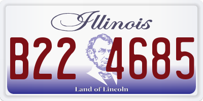 IL license plate B224685