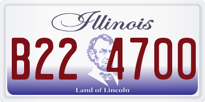 IL license plate B224700