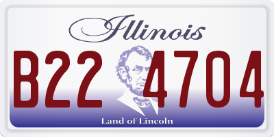 IL license plate B224704