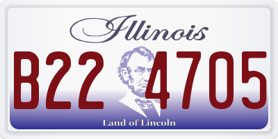IL license plate B224705