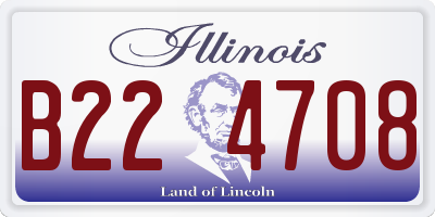 IL license plate B224708