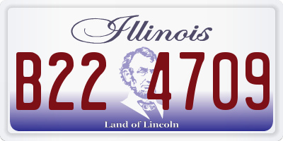 IL license plate B224709