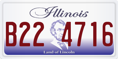 IL license plate B224716