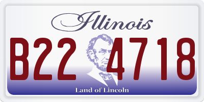 IL license plate B224718