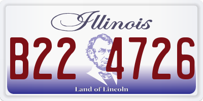 IL license plate B224726