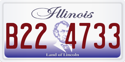 IL license plate B224733