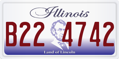 IL license plate B224742