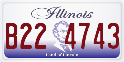 IL license plate B224743