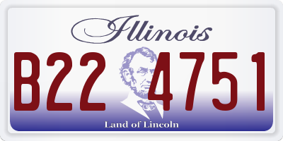 IL license plate B224751