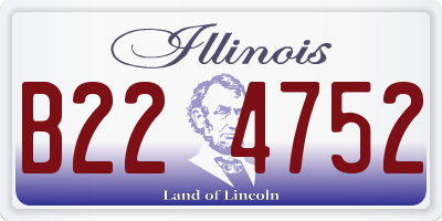 IL license plate B224752