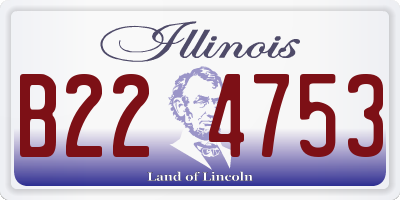 IL license plate B224753