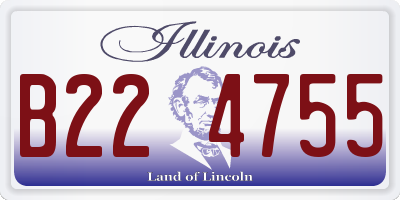 IL license plate B224755
