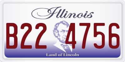 IL license plate B224756