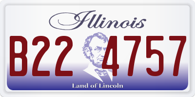 IL license plate B224757