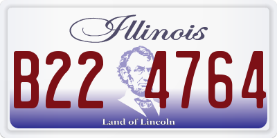 IL license plate B224764