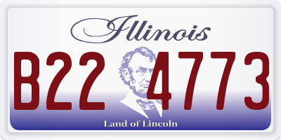 IL license plate B224773
