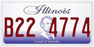 IL license plate B224774