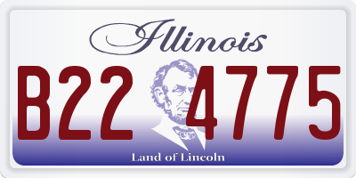 IL license plate B224775