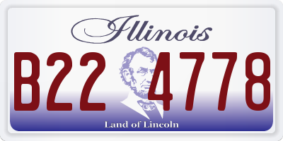 IL license plate B224778