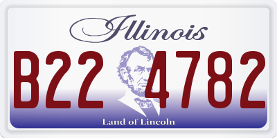 IL license plate B224782