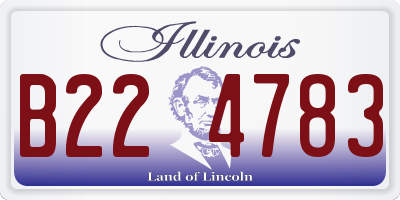 IL license plate B224783