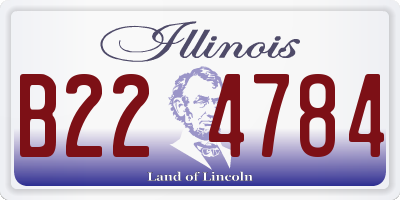 IL license plate B224784