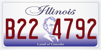 IL license plate B224792