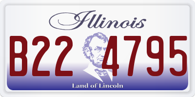 IL license plate B224795