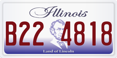 IL license plate B224818