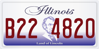 IL license plate B224820