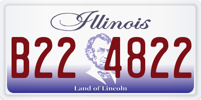 IL license plate B224822