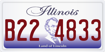 IL license plate B224833