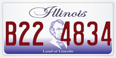 IL license plate B224834