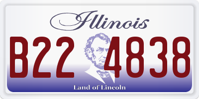 IL license plate B224838