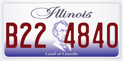 IL license plate B224840