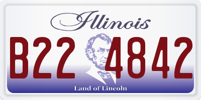 IL license plate B224842