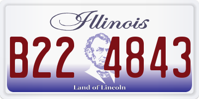 IL license plate B224843
