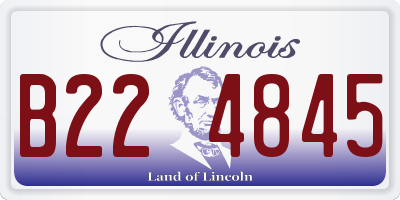 IL license plate B224845