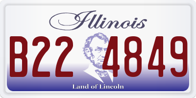 IL license plate B224849
