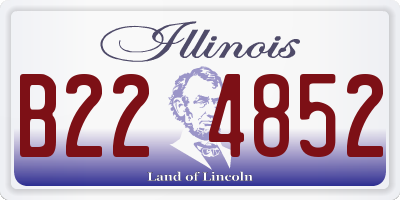 IL license plate B224852