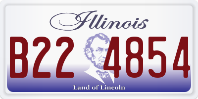 IL license plate B224854