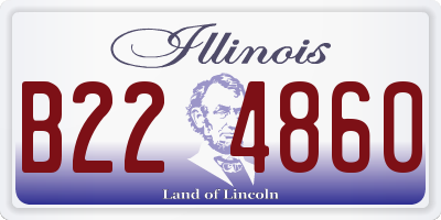 IL license plate B224860