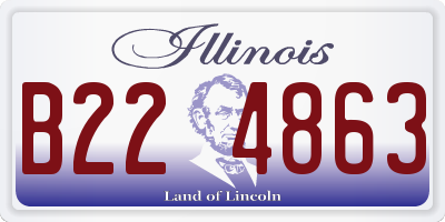IL license plate B224863