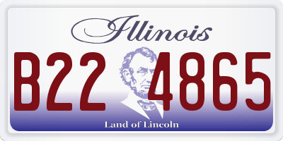 IL license plate B224865