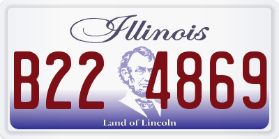 IL license plate B224869