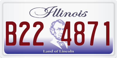 IL license plate B224871