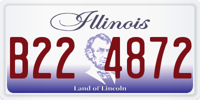 IL license plate B224872